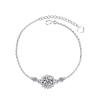 StarGems 1ct Moissanite 925 Silver Platinum Plated Zirconia Surrounded Adjustable SunFlower Bracelet B4692 view 1