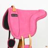 HILASON Horse Bareback Saddle Pad Anti Slip Base Suede Leather Pink | Baretek Riding for Horses view 2