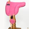 HILASON Horse Bareback Saddle Pad Anti Slip Base Suede Leather Pink | Baretek Riding for Horses view 3