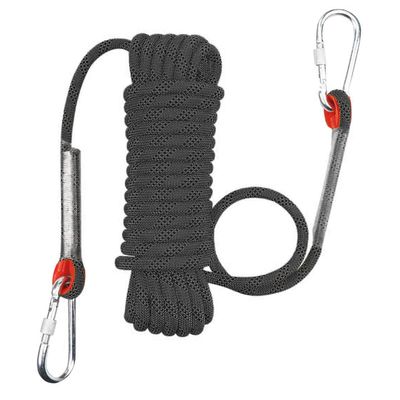 20MM Climbing Rope Static Rock Outdoor Rope 32ft-656ft Lightweight Strong Versatile Rope All Purpose High Strength Cord Gym Climbing Rope for Camping Survival ( Color : Black , Size : 20mm x 150m )