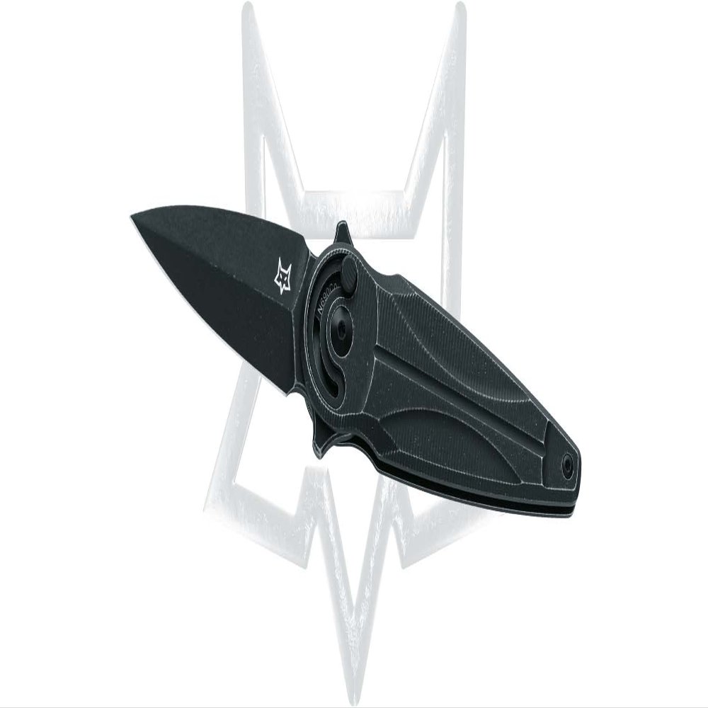 Fox Saturn FX-551ALB Black Stonewashed Aluminum Stainless Pocket Knife FX-551 ALB