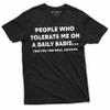 Funny T-Shirt People who Tolerate are Real Heroes Tee Shirt Birthday Gift Mens Womens Tee (X-Large Black) view 1