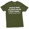 Funny T-Shirt People who Tolerate are Real Heroes Tee Shirt Birthday Gift Mens Womens Tee (X-Large Black) view 3