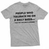 Funny T-Shirt People who Tolerate are Real Heroes Tee Shirt Birthday Gift Mens Womens Tee (X-Large Black) view 4