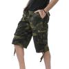 Men's Outdoor Camo Cargo Shorts Lightweight Multi Pocket Military Short Loose Fit Hiking Cotton Short Pants (Green,40) view 4