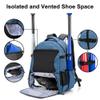 DSLEAF Baseball Backpack with Separate Shoe Space, Softball Bat Bag Holds Up to 4 Bats, Hence Hook and Multi Pockets for Essentials view 3
