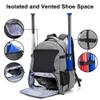 DSLEAF Baseball Backpack with Separate Shoe Space, Softball Bat Bag Holds Up to 4 Bats, Hence Hook and Multi Pockets for Essentials view 3