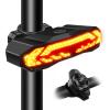 NineLeaf Smart Bike Alarm Taillight with Turn Signals and Automatic Brake Light, Waterproof Bicycle Horn with Remote Control, USB Rechargeable Rear Bike Tail Light Ultra Bright for Night Riding view 1
