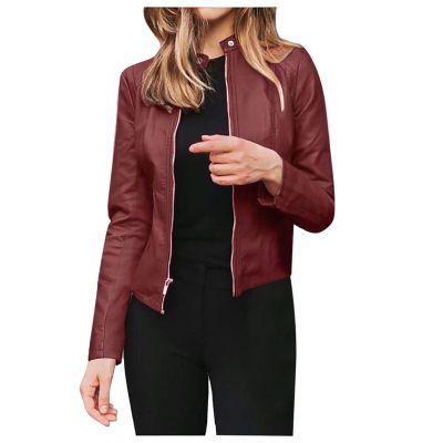 Light Weight Winter Jacket Women Women Casual Solid Full Zip Snap Stand Windbreaker Fleece Lined Jacket Women