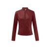 Light Womens Jacket with Hood Ladies Fashion Casual Solid Full Zip Snap Stand Fleece Zip up Jackets for Women view 3