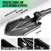 Zune Lotoo Tactical Shovel Survival Tool, 18 in 1 Small Camping Shovel Folding Multitool Compact Entrenching Tool Heavy Duty for Hiking Backpack Emergency Spade Lightweight Car Truck Gift Survivalist view 2