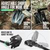 Zune Lotoo Tactical Shovel Survival Tool, 18 in 1 Small Camping Shovel Folding Multitool Compact Entrenching Tool Heavy Duty for Hiking Backpack Emergency Spade Lightweight Car Truck Gift Survivalist view 3