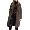 Water Proof Jacket plus Size Women Winter Solid Warm Slim Plush Long Coat Long-sleeved Overcoat Lapel Casual view 1