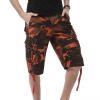 Men's Outdoor Camo Cargo Shorts Lightweight Multi Pocket Military Short Loose Fit Hiking Cotton Short Pants (Orange,44) view 2