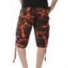 Men's Outdoor Camo Cargo Shorts Lightweight Multi Pocket Military Short Loose Fit Hiking Cotton Short Pants (Orange,44) view 3
