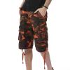 Men's Outdoor Camo Cargo Shorts Lightweight Multi Pocket Military Short Loose Fit Hiking Cotton Short Pants (Orange,44) view 4