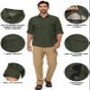 Mens Safari Shirts Long Sleeve UV Protection Hiking Fishing UPF 50+ Quick Dry Cooling Camping Travel Shirts#5066-Army Green-XXL view 3