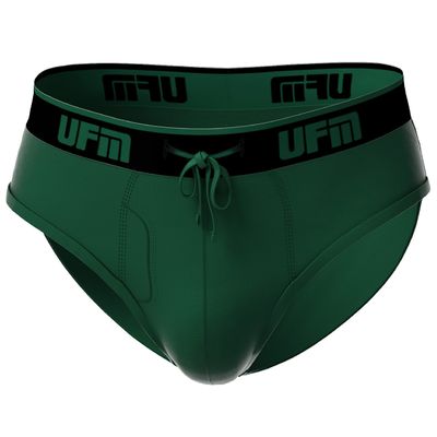 UFM Mens Polyester Brief w/Patented Adj. Support Pouch Underwear for Men Pine 39-42