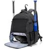 DSLEAF Baseball Backpack with Separate Shoe Space, Softball Bat Bag Holds Up to 4 Bats, Hence Hook and Multi Pockets for Essentials view 1