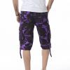 Men's Outdoor Camo Cargo Shorts Lightweight Multi Pocket Military Short Loose Fit Hiking Cotton Short Pants (Purple,44) view 4