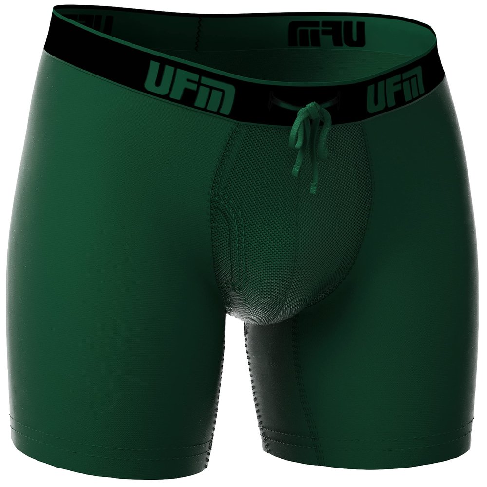 UFM Mens Polyester Boxer Brief w/Patented Adj. Support Pouch Regular Pine 27-30