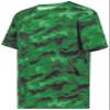 Holloway Boys Youth Stock Cotton-Touch Poly Tee Shirt, Dark Green Shockwave Print, Large US view 1