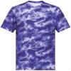 Holloway Youth Stock Cotton-Touch Poly Tee, Purple Shockwave Print, Large view 2