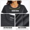 MAGCOMSEN Short Sleeve Shirts for Women Crew Neck T-Shirts Fitness Ultra Breathable Shirts Moisture Wicking Casual Workout T Shirts Black XX-Large view 4