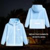 MGEOY Girls Rain Jacket Hood Lightweight Waterproof Raincoat Rain Coats for Girls Kids Blue Size 5-6 view 4