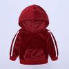 MYGBCPJS Boys Girls 2 Pcs Velvet Sweat Suit Outfits Toddler Kids Long Sleeve Pullover Hoodie + Elastic Waist Sweatpants Set view 2