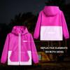 MGEOY Girls Rain Jacket Hood Lightweight Waterproof Raincoat Rain Coats for Girls Kids Rose Size 10-12 view 4