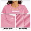 MAGCOMSEN Womens Running Shirts Short Sleeve Fitness Workout Athletic T-Shirt Hiking Shirts Dry Fit Jogging Shirts Pink Small view 4