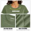 MAGCOMSEN Workout Shirts for Women Shorts Sleeves Lightweight Running Dry Fit Shirts Moisture Wicking Summer T Shirts Army Green Medium view 4