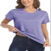 MAGCOMSEN Womens Quick Dry T-Shirt Short Sleeve Running Shirt Outdoor Hiking Fishing Shirts Ultra Performance Sportswear T Shirts Purple Medium view 2