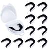 10 Pcs Sport Mouth Guards Gum Teeth Armor Game Guard for Boxing Basketball Football Hockey Karate Basketball Rugby Match (Black White Combined) view 1