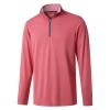 M MAELREG Mens Pullover Quarter Zip Golf Sport Casual Long Sleeve Mens Golf Half Zip Pullover Sweatshirts for Men Red Melange view 1
