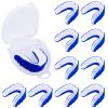 10 Pcs Sport Mouth Guards Gum Teeth Armor Game Guard for Boxing Basketball Football Hockey Karate Basketball Rugby Match (Blue,White) view 1