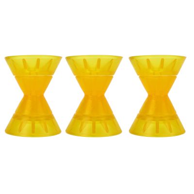 Acouto Bow Roller for Boat Marine Bow Shape Roller 3 Parts Drag Reduction Yellow PVC Moulded for Boat Trailer RV