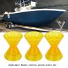 Acouto Bow Roller for Boat Marine Bow Shape Roller 3 Parts Drag Reduction Yellow PVC Moulded for Boat Trailer RV view 4