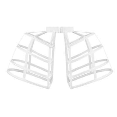 ARTYME Women Victorian Bustle Cages Hoop Skirt Cage Skirt Pannier Petticoat for Women (White, 3 Hoop)