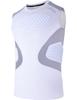 COOLOMG Youth Chest Rib Protector Football Baseball Padded Shirt Kids Heart Sternum Guard for Softball Rugby Lacrosse White XL view 1