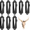 Dunzy 12 Pack European Style Mount Skull Hanger Deer Skull Hangers Euro Wall Mount Bracket Hook Complete with Simple Easy Installation Kits for Indoor Outdoor Small Game Animals Mule (Black) view 1