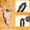 Dunzy 12 Pack European Style Mount Skull Hanger Deer Skull Hangers Euro Wall Mount Bracket Hook Complete with Simple Easy Installation Kits for Indoor Outdoor Small Game Animals Mule (Black) view 3