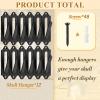 Dunzy 12 Pack European Style Mount Skull Hanger Deer Skull Hangers Euro Wall Mount Bracket Hook Complete with Simple Easy Installation Kits for Indoor Outdoor Small Game Animals Mule (Black) view 4