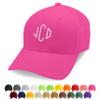 Custom Embroidered Monogram Baseball Cap for Men, Women - 6 Designs, 24 Cap Colors, 18 Thread Colors - Monogrammed Gifts - Summer Gifts - Birthday Gifts for Dad - Fishing Hat - Hot Pink view 1