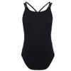 Daenrui Kids Girls Spaghetti Straps Cross Back Ballet Leotard Gymnastics Bodysuit Athletic Dance Costume Black 3-4 Years view 1