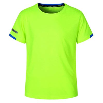 Fldy Kids Boys Rash Guard Swim Shirt UPF 50+ UV Sun Protection Swimming Tops Quick Dry Athletic Sports T-Shirt Fluorescent Green 7-8 Years