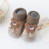Infant Boy Girl Socks Shoes Toddler Lightweight Non-Slip Breathable Non-Lacing Socks Overshoes Indoor Floor Socks (Khaki, 2-2.5 Years ) view 2