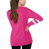 Kids Girls Tunic Tops Crewneck Blouse T-Shirt Soft Striped Long Sleeve Casual Pullover (Hot Pink, 12-13 Years) view 2