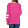 Kids Girls Tunic Tops Crewneck Blouse T-Shirt Soft Striped Long Sleeve Casual Pullover (Hot Pink, 12-13 Years) view 3